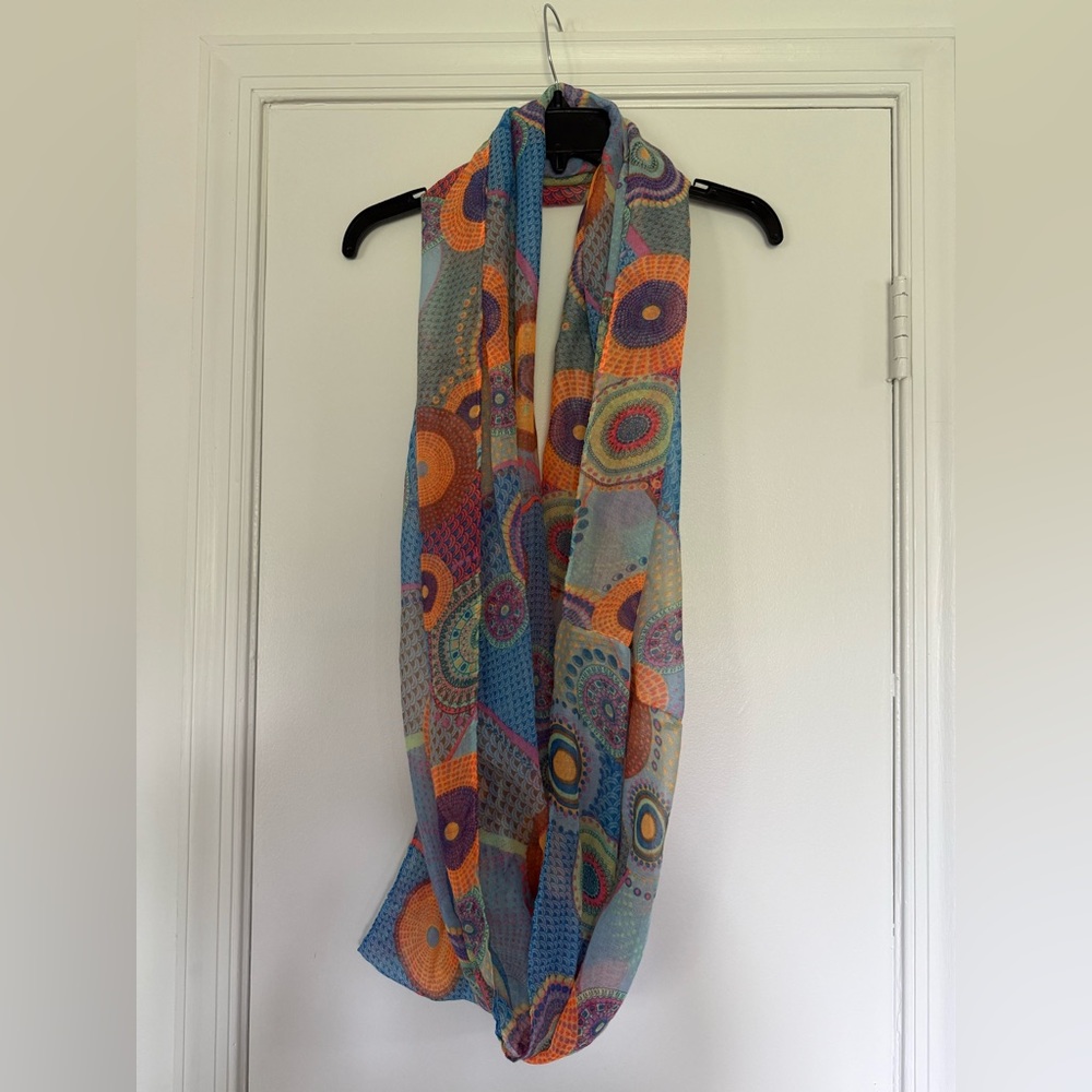 Colorful Patterned Infinity Scarf - Picture 1 of 1